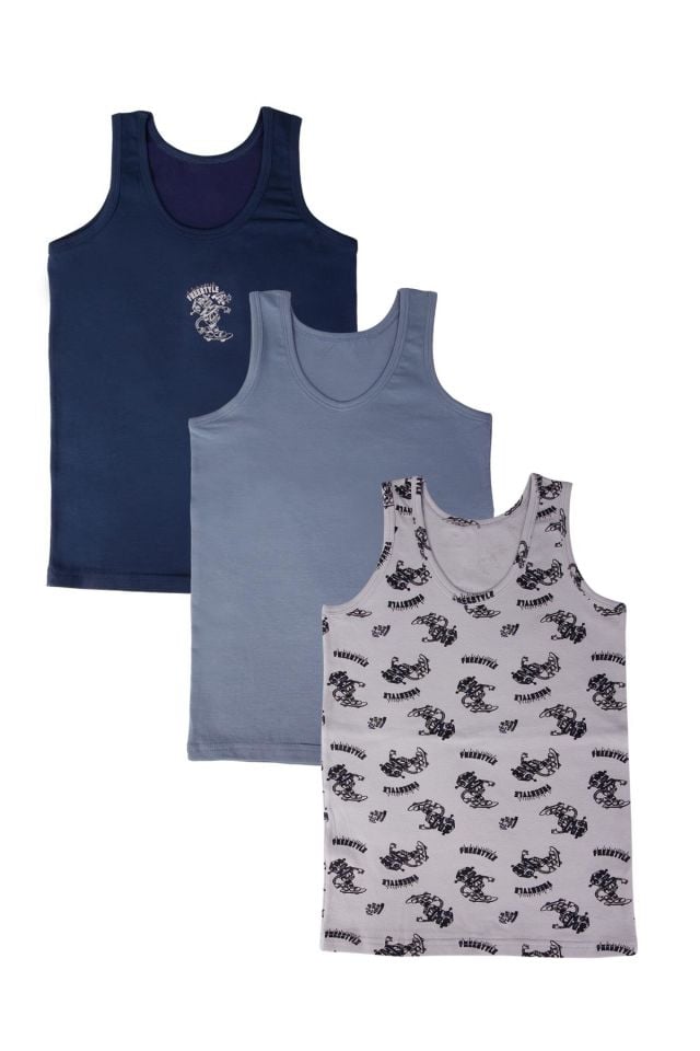 DomiKids Erkek Çocuk Atlet 3'Lü Paket