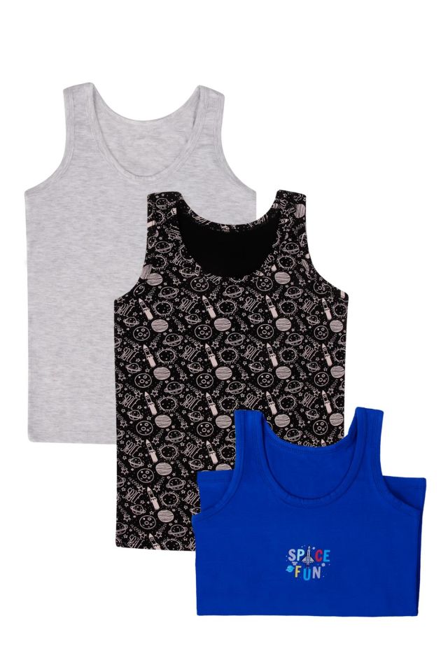 DomiKids Erkek Çocuk Atlet 3'Lü Paket