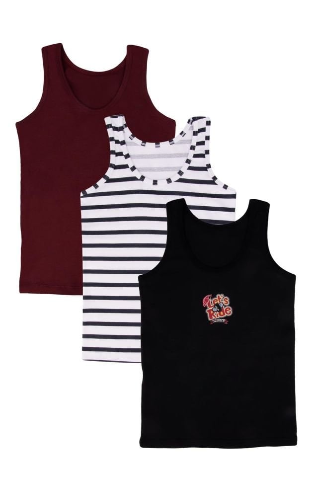 DomiKids Erkek Çocuk Atlet 3'Lü Paket