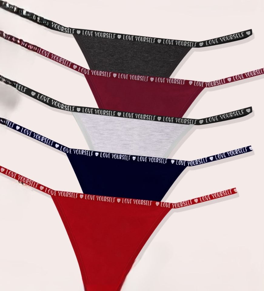 Dominant Kadın Pamuklu Ribana Tanga 5li Paket