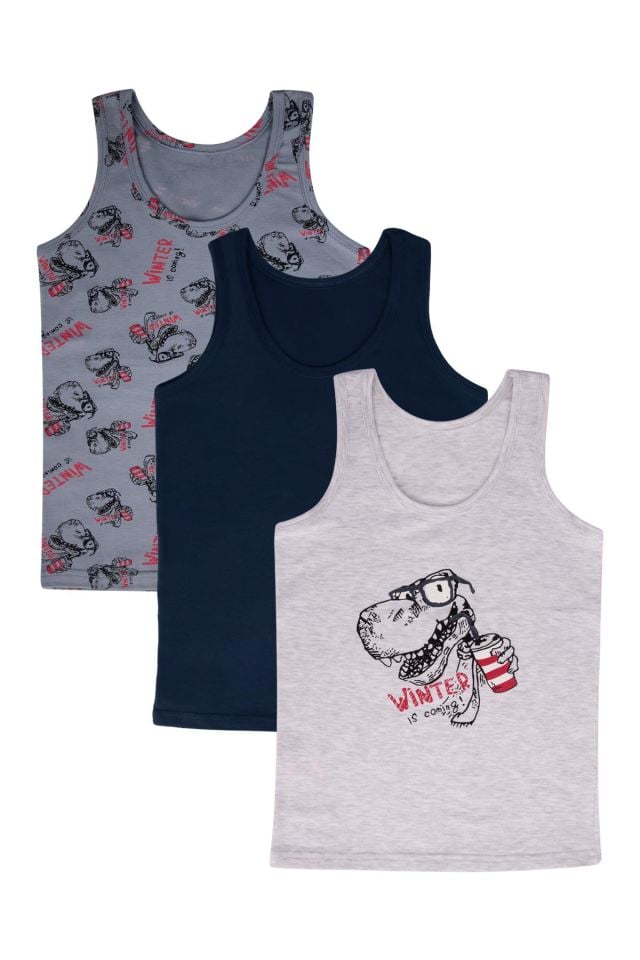 DomiKids Erkek Çocuk Atlet 3'Lü Paket