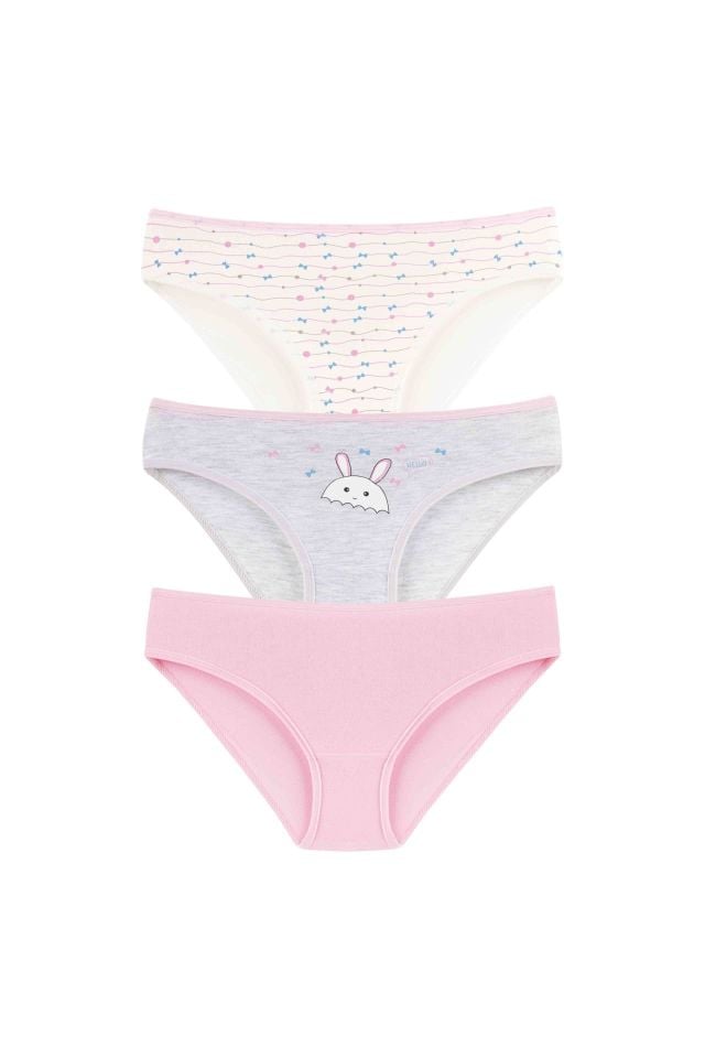 DomiKids Kız Çocuk Pamuklu Külot 3'Lü Paket