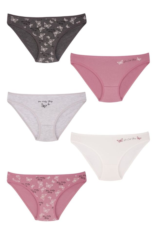 Domikids Kız Çocuk Pamuklu Külot 5'Li Paket