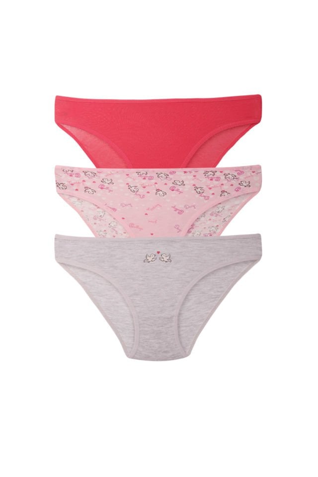 DomiKids Kız Çocuk Pamuklu Külot 3'Lü Paket