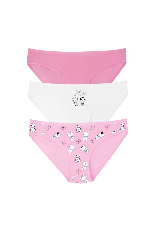DomiKids Kız Çocuk Pamuklu Külot 3'Lü Paket