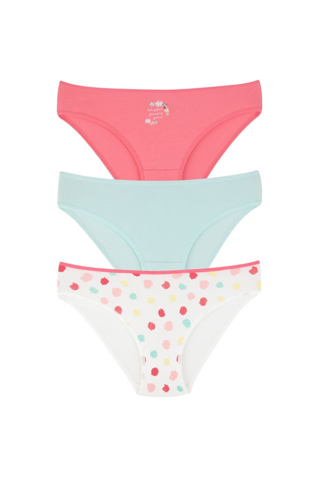 DomiKids Kız Çocuk Pamuklu Külot 3'Lü Paket