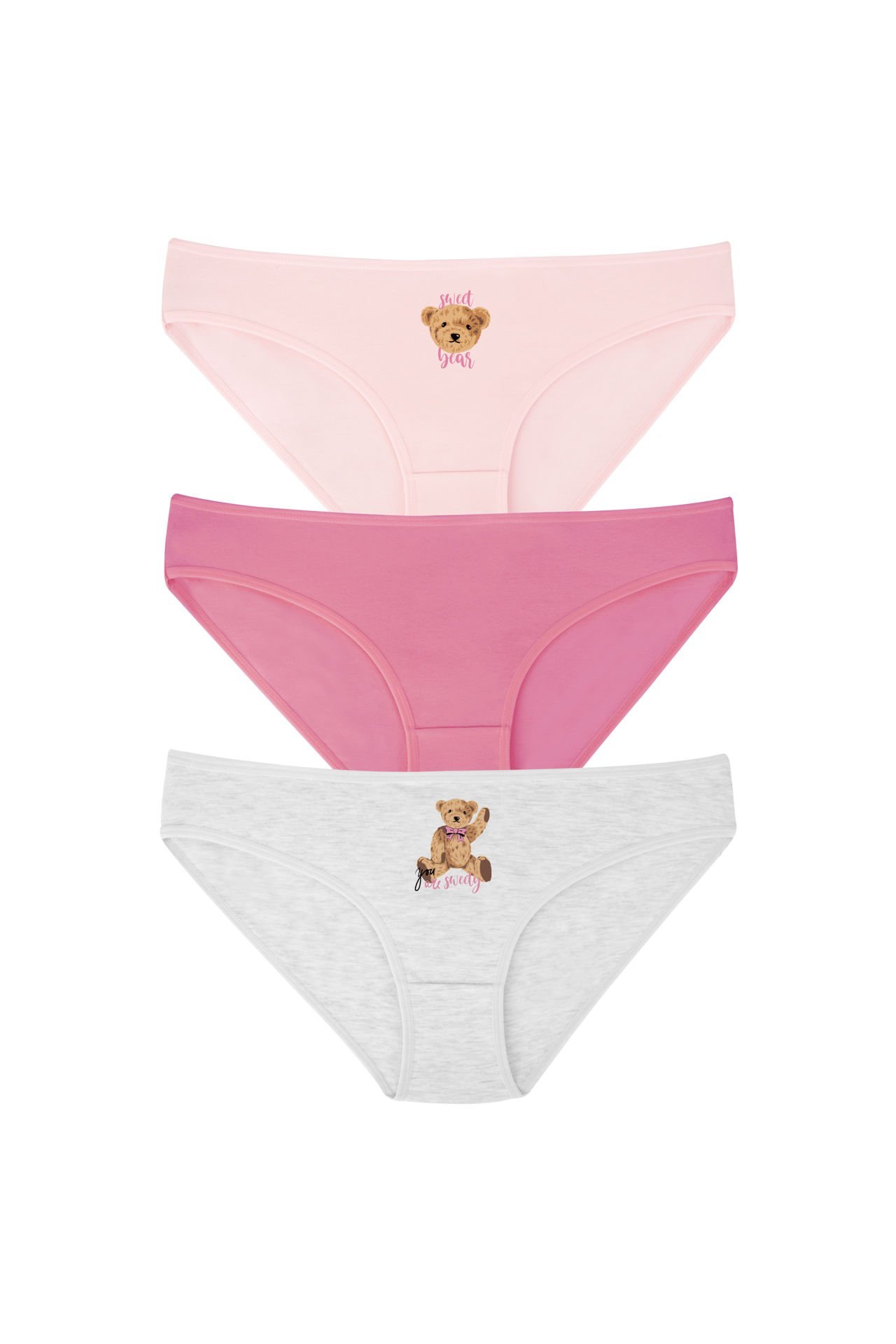 DomiKids Kız Çocuk Pamuklu Külot 3'Lü Paket