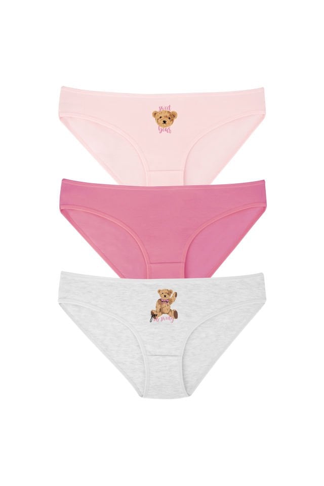 DomiKids Kız Çocuk Pamuklu Külot 3'Lü Paket