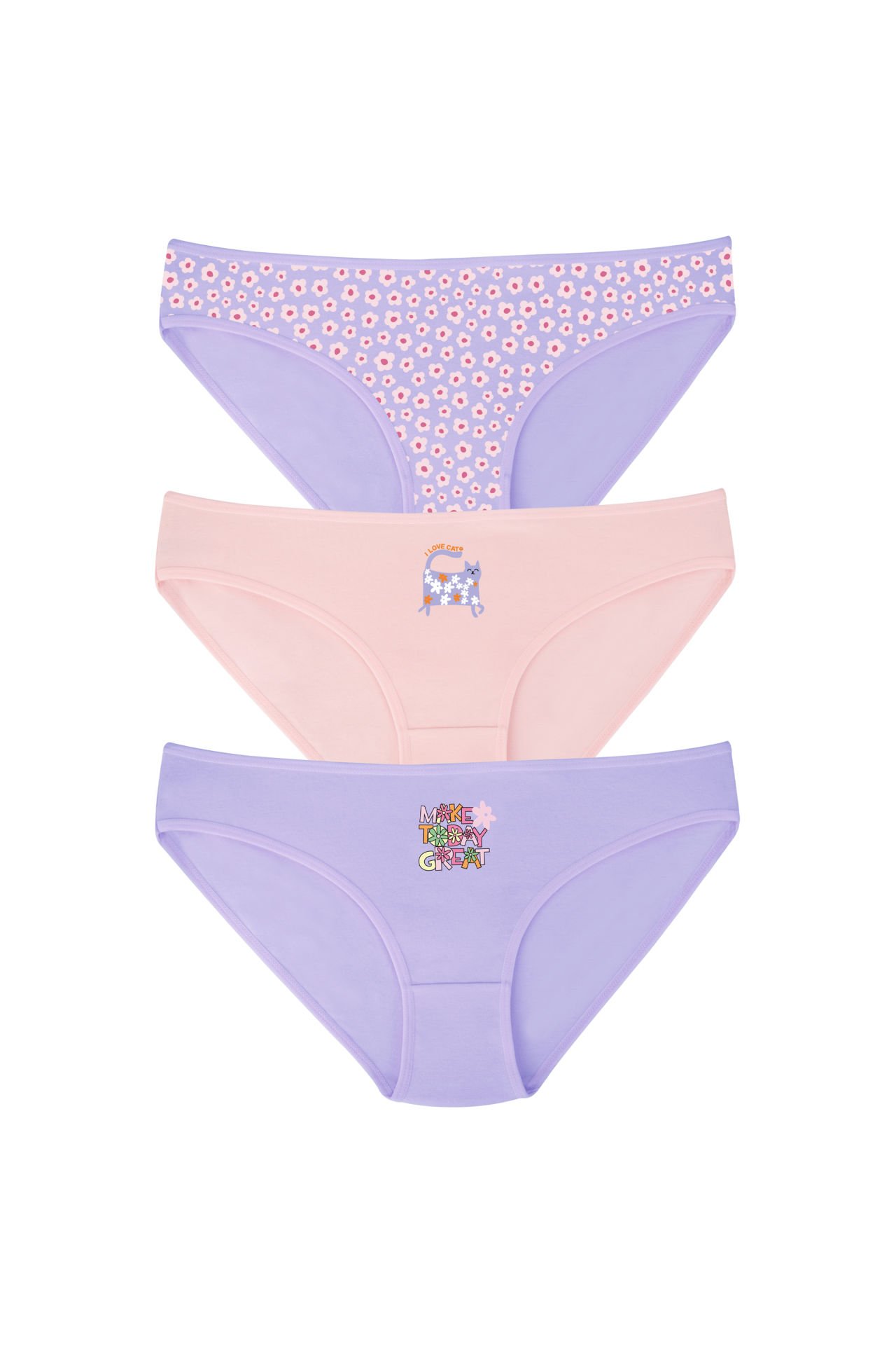 DomiKids Kız Çocuk Pamuklu Külot 3'Lü Paket