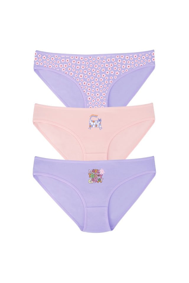 DomiKids Kız Çocuk Pamuklu Külot 3'Lü Paket
