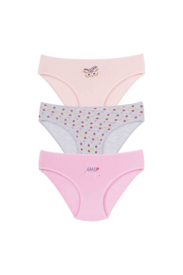 DomiKids Kız Çocuk Pamuklu Külot 3'Lü Paket