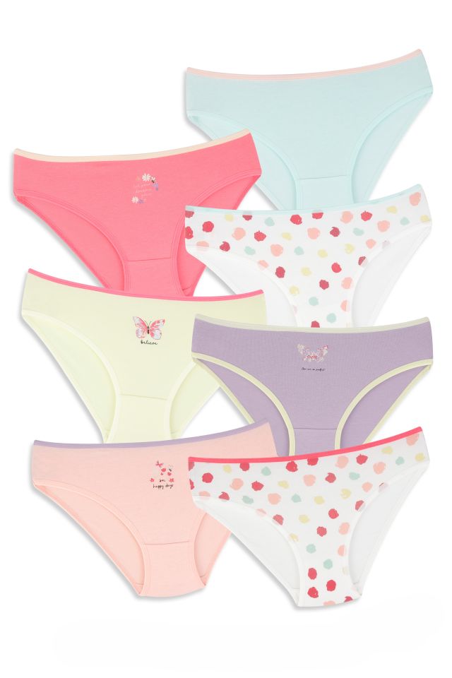 DomiKids Kız Çocuk Pamuklu Külot 7'Li Paket