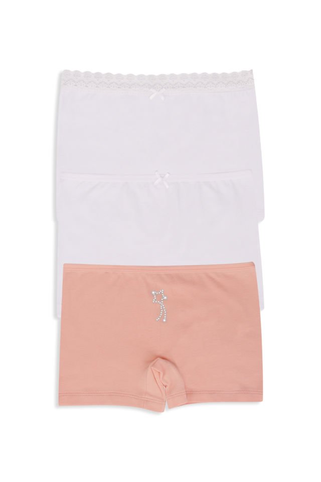 DomiKids Kız Çocuk Pamuklu Boxer 3'Lü Paket