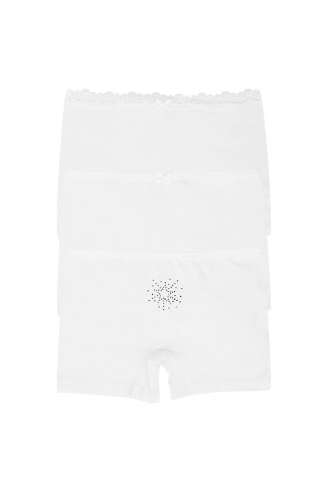 DomiKids Kız Çocuk Pamuklu Boxer 3'Lü Paket