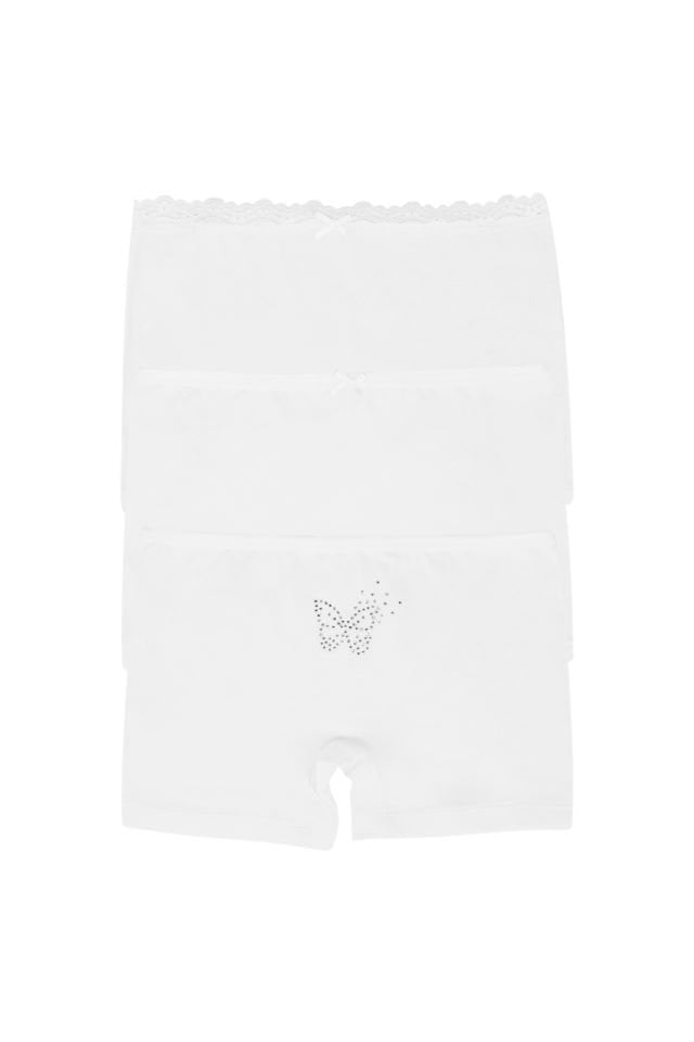 DomiKids Kız Çocuk Pamuklu Boxer 3'Lü Paket