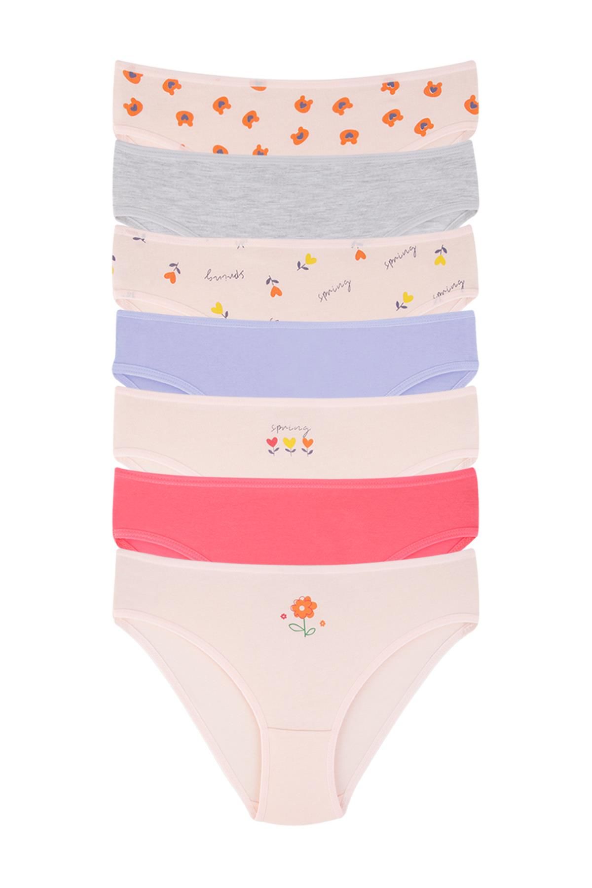 DomiKids Kız Çocuk Pamuklu Külot 7'Li Paket