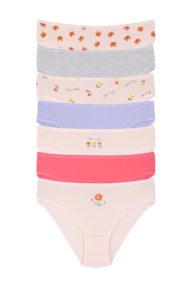 DomiKids Kız Çocuk Pamuklu Külot 7'Li Paket